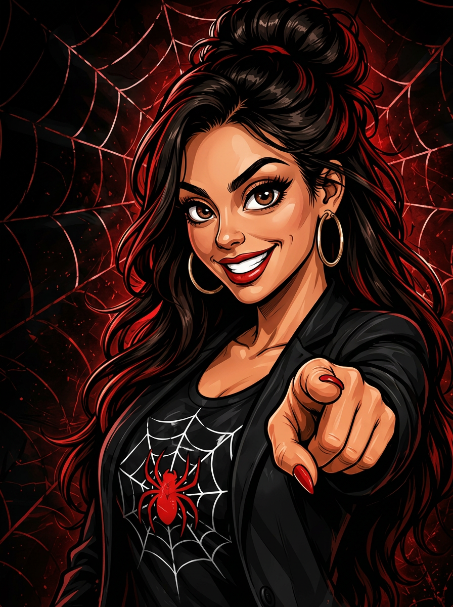 Spider Web Agency spokesperson pointing at the viewer
